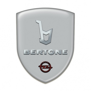 Opel Silicone Car Decal Badge Grey base Bertone Edition 