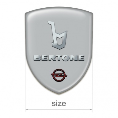 Opel Silicone Car Decal Badge Grey base Bertone Edition 