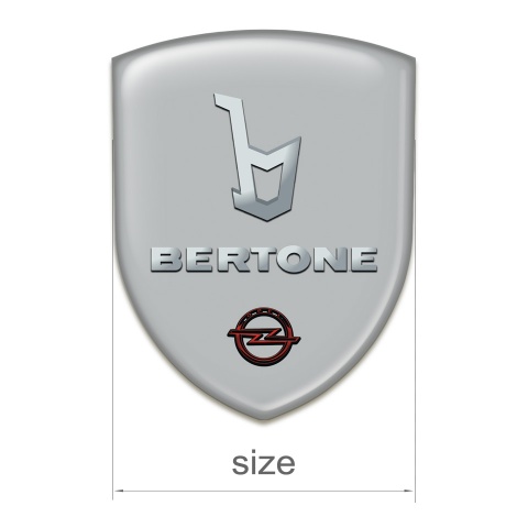 Opel Silicone Car Decal Badge Grey base Bertone Edition 