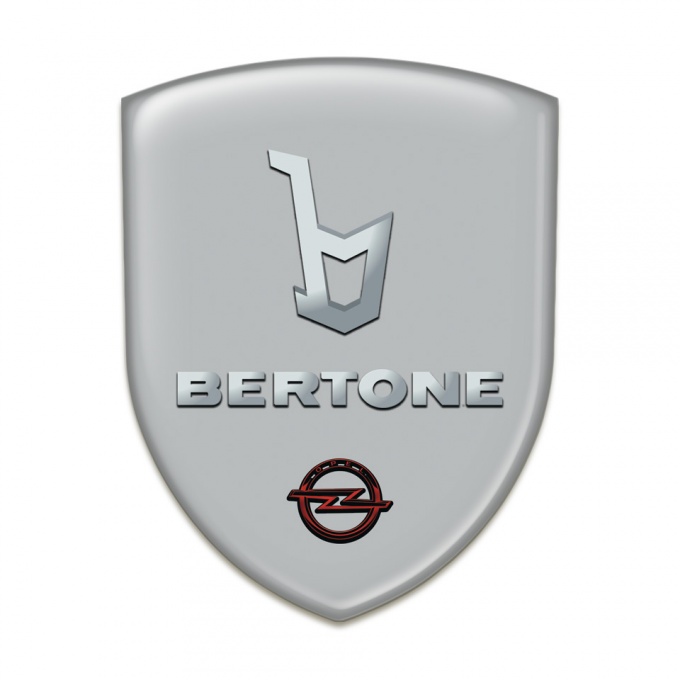 Opel Silicone Car Decal Badge Grey base Bertone Edition 