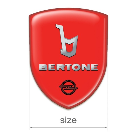 Opel Silicone Car Decal Badge Red Base Bertone Edition 