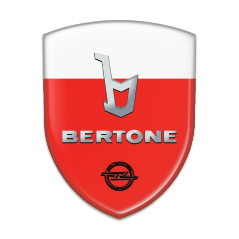 Opel Bertone Self Adhesive Car logo Emblem Red White version 