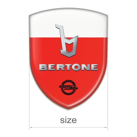 Opel Bertone Self Adhesive Car logo Emblem Red White version 