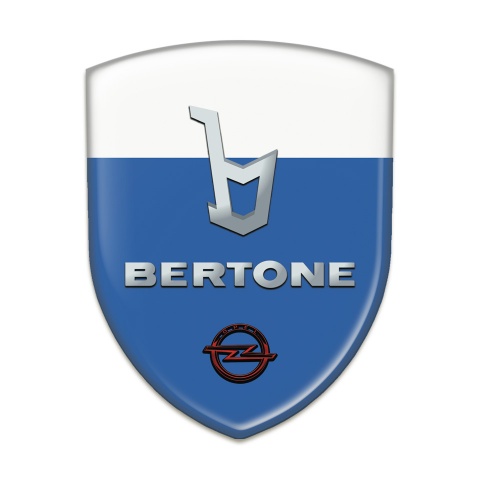 Opel Bertone Car Interior Badge Blue White Version 