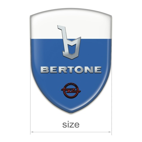 Opel Bertone Car Interior Badge Blue White Version 
