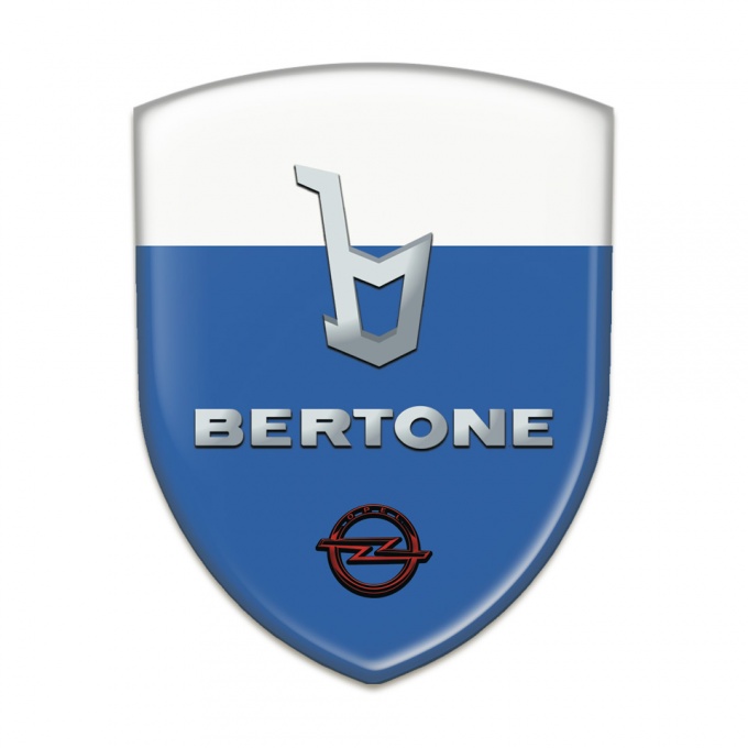 Opel Bertone Car Interior Badge Blue White Version 