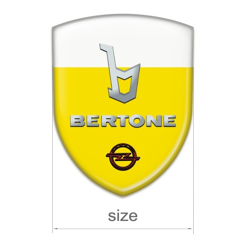 Opel Bertone Silicone Car Decal Badge Yellow White Version 