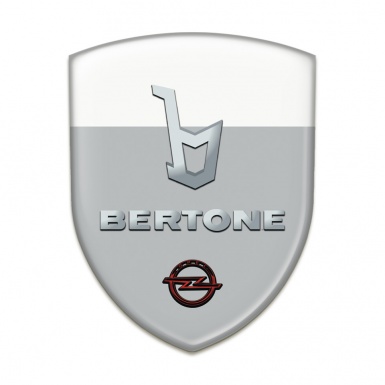 Opel Bertone Silicone Badge Grey White Version 