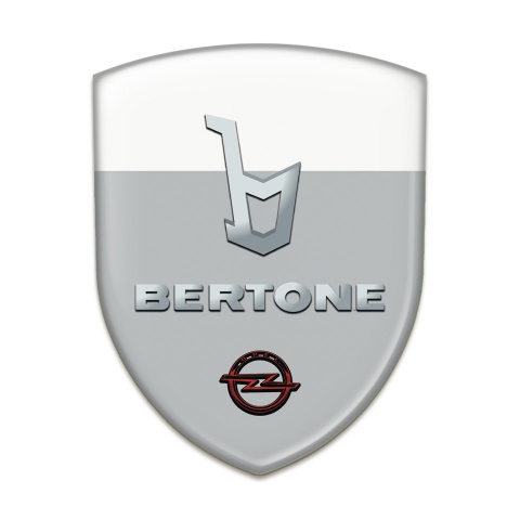 Opel Bertone Silicone Badge Grey White Version 
