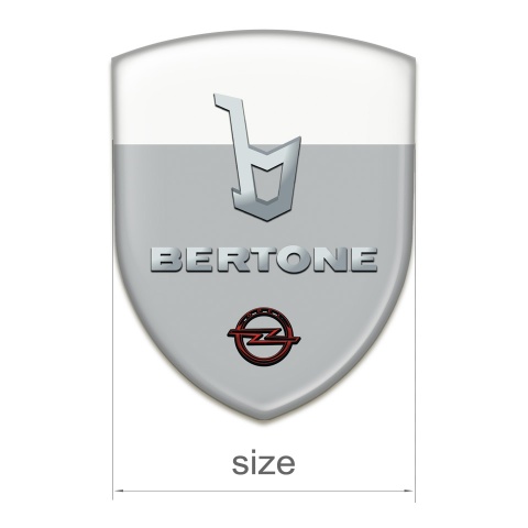 Opel Bertone Silicone Badge Grey White Version 