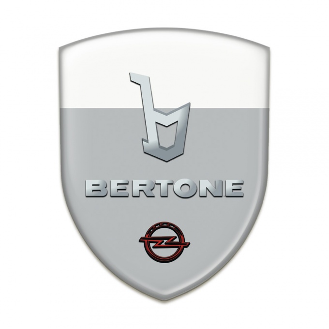 Opel Bertone Silicone Badge Grey White Version 