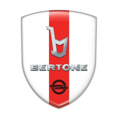 Opel Bertone Silicone Emblem White with Red Ribbon Version 