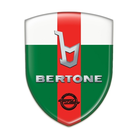 Opel Bertone Resin Sticker Green White with Red Ribbon Version 
