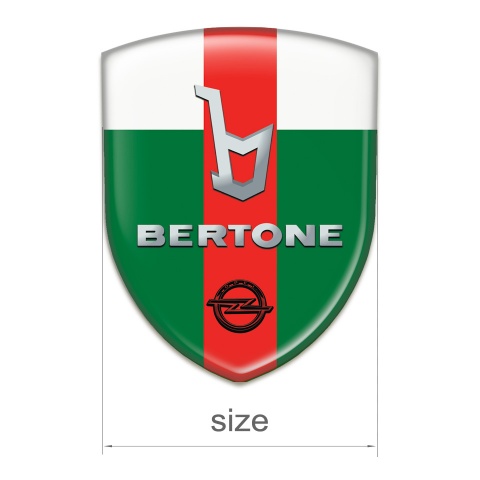 Opel Bertone Resin Sticker Green White with Red Ribbon Version 