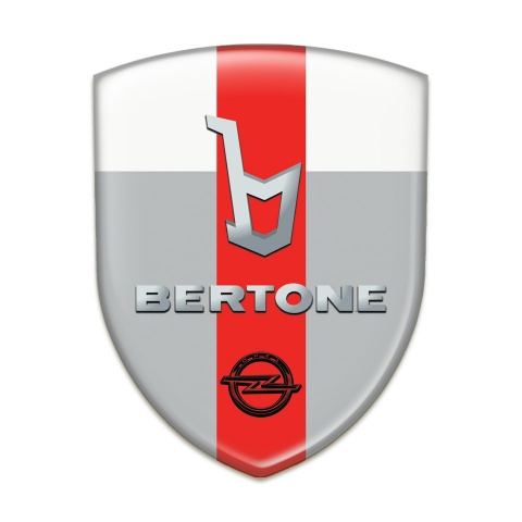 Opel Bertone  Emblem Interior Grey White with Red Ribbon Version 