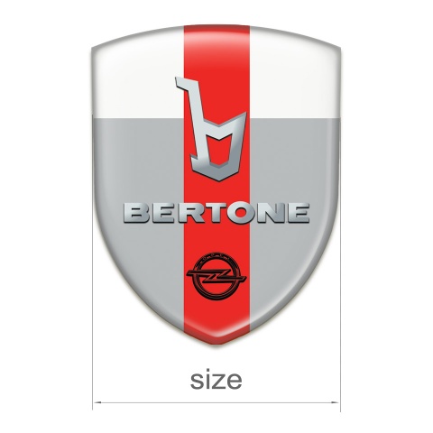 Opel Bertone  Emblem Interior Grey White with Red Ribbon Version 