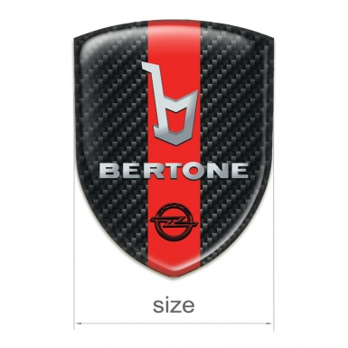 Opel Silicone Car Decal Badge Black Fibers base Bertone Style 