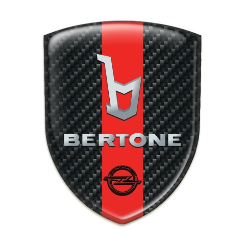 Opel Silicone Car Decal Badge Black Fibers base Bertone Style 