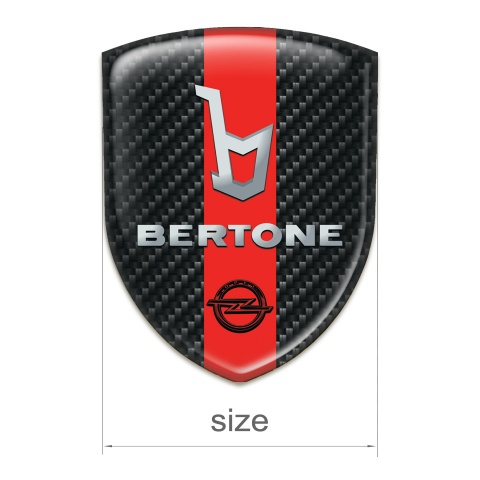 Opel Silicone Car Decal Badge Black Fibers base Bertone Style 