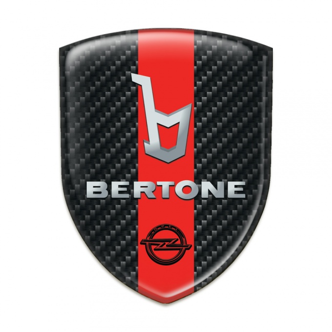 Opel Silicone Car Decal Badge Black Fibers base Bertone Style 