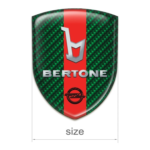 Opel Silicone Badge Green Carbon base Bertone Style 