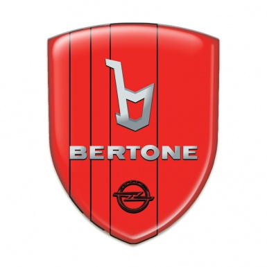 Opel Bertone Self Adhesive Emblem Logo High End Red Decoration 