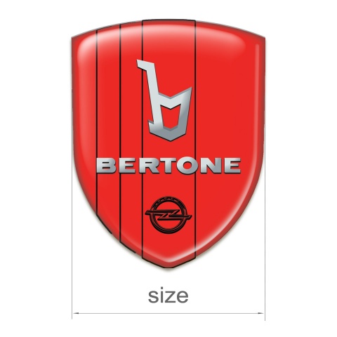 Opel Bertone Self Adhesive Emblem Logo High End Red Decoration 