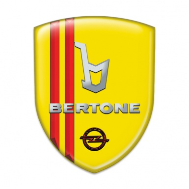Opel Bertone Silicone Shield Yellow with Red Stripes Type 