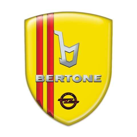 Opel Bertone Silicone Shield Yellow with Red Stripes Type 