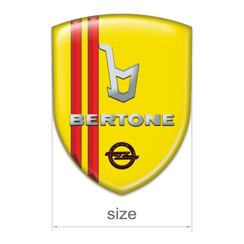 Opel Bertone Silicone Shield Yellow with Red Stripes Type 