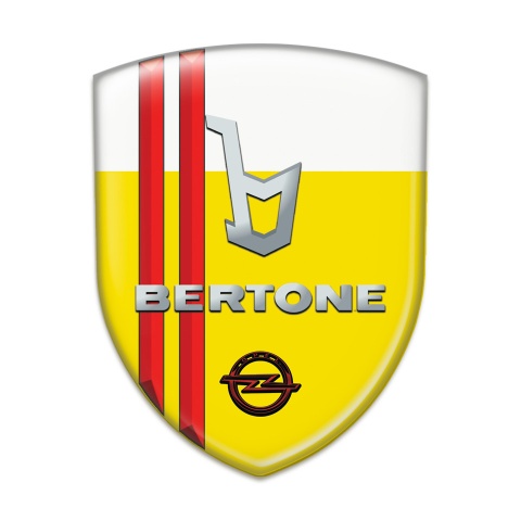 Opel Bertone Emblem InteriorYellow White with Red Stripes Type 