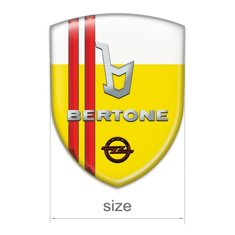 Opel Bertone Emblem InteriorYellow White with Red Stripes Type 