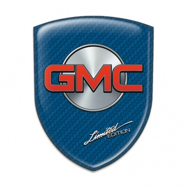 GMC Silicone Shield Navy Blue Carbon Base Silver Round Red Logo 