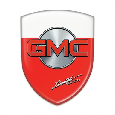 GMC Emblem Exterior Red White Base Limited Edition Style 