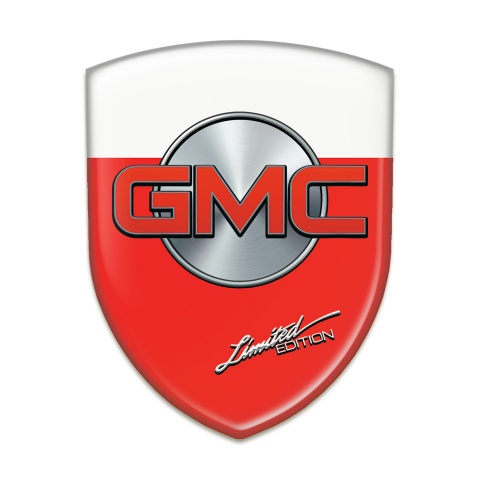 GMC Emblem Exterior Red White Base Limited Edition Style 