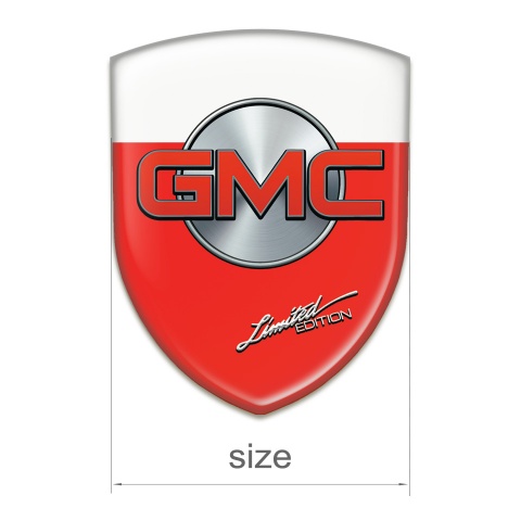 GMC Emblem Exterior Red White Base Limited Edition Style 