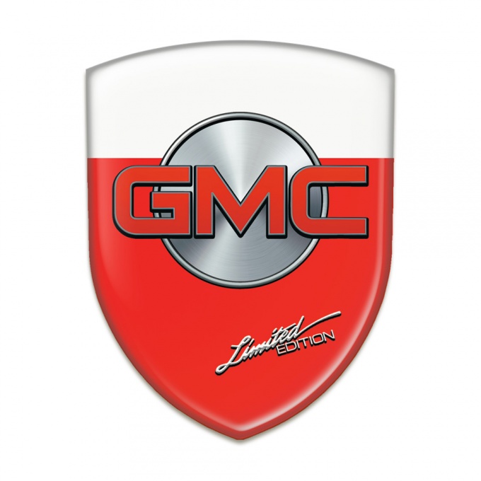 GMC Emblem Exterior Red White Base Limited Edition Style 