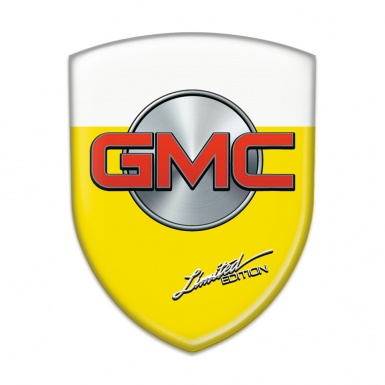 GMC Tuning Badge Yellow White Base Limited Edition Style 