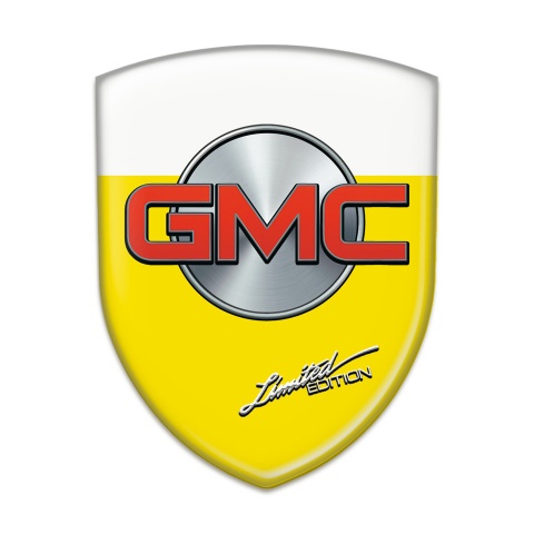 GMC Tuning Badge Yellow White Base Limited Edition Style 