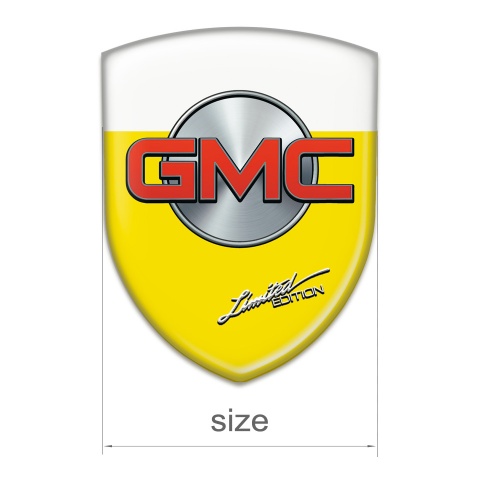 GMC Tuning Badge Yellow White Base Limited Edition Style 