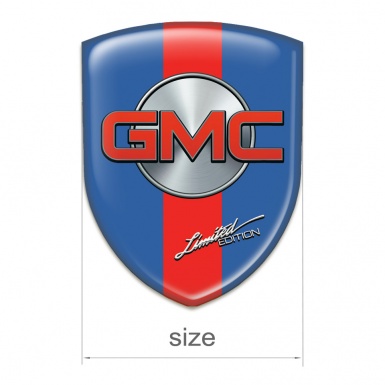 GMC Silicone Badge Blue with Red Band Design 