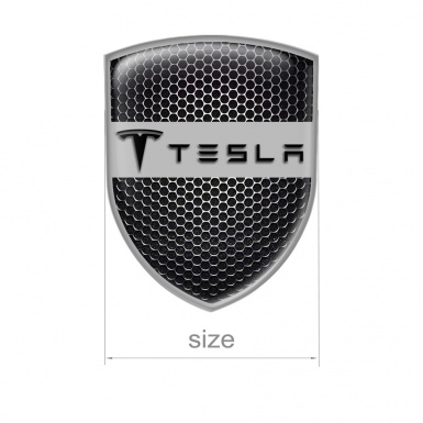 Tesla Shield Silicone Sticker Steel Grey Edition