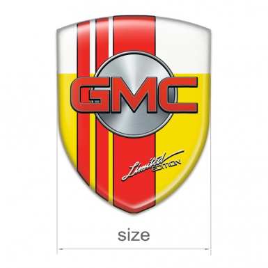 GMC Tuning Emblem Yellow White with Red Tapes Style 