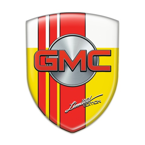 GMC Tuning Emblem Yellow White with Red Tapes Style 