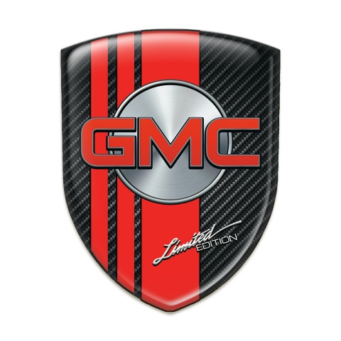 GMC Domed Emblem Black Fibers with Red Tapes Style 