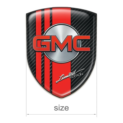 GMC Domed Emblem Black Fibers with Red Tapes Style 