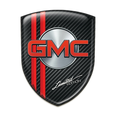 GMC Tuning Emblem Black carbon with red Lines Version 