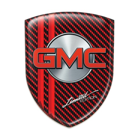 GMC Silicone Emblem Red carbon with Red Lines Version 