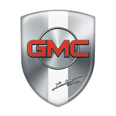 GMC Emblem Exterior Silver with White Band Design 