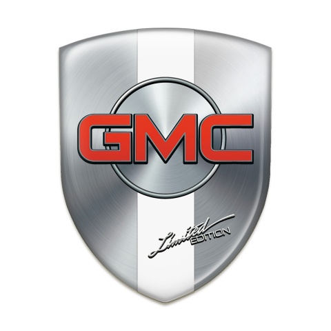 GMC Emblem Exterior Silver with White Band Design 